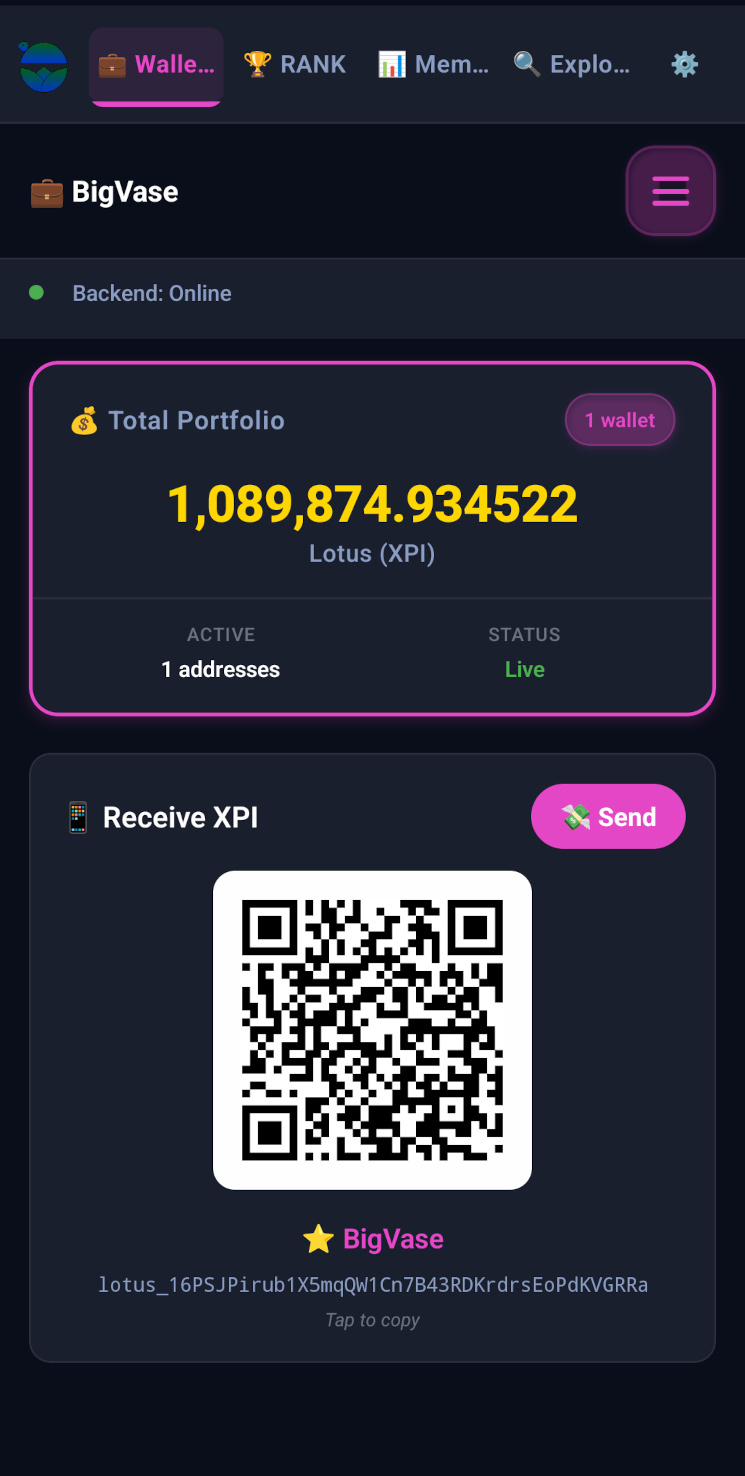 Mobile Wallet Reference Implementation screenshot